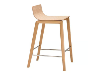 LINEAL BQ0638/BQ0639 - Oak barstool by Andreu World - view 2